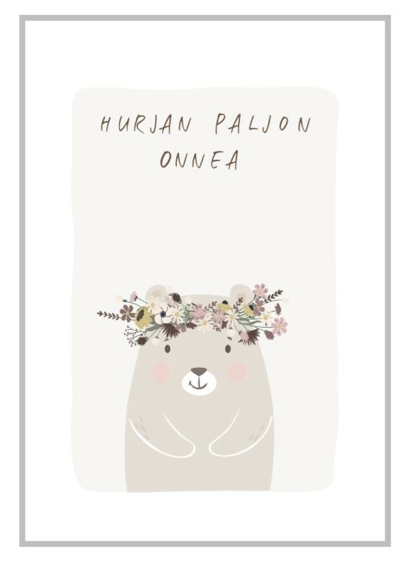 Xeraliving Karhu onnittelukortti